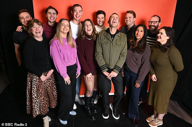 The Radio 2 star, 53, was dramatically fired last Tuesday over allegations about his personal conduct over an 'historic relationship' (pictured: his production team in 2025)