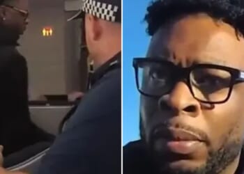 Moment drug dealer hauled from first-class seat on plane at Heathrow Airport after water leak revealed huge stash