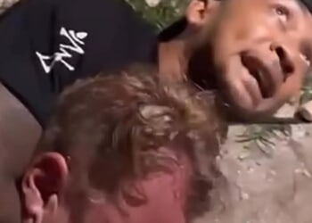 Tourist brutally choked out on Bali street by local after 'touching girls' as attacker threatens 'I will finish you'