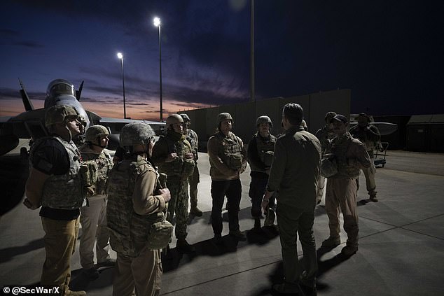 Hegseth met with troops on the ground during his undisclosed trip