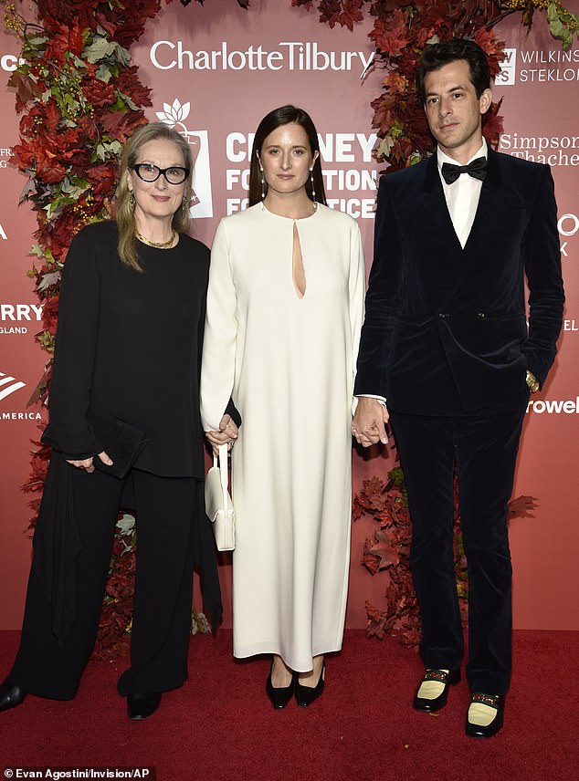 Grace, who is the daughter of Meryl Streep, is known for her roles in The Newsroom, American Horror Story: Freak Show, and as a cast regular in Extant and Mr. Robot (pictured; Meryl, Grace and Mark in September 2022)