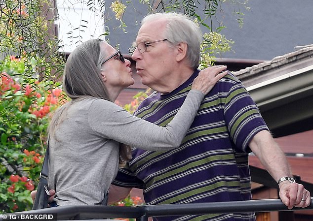 The actor, 78, who first became a household name as Lenny on Laverne & Shirley , appeared in high spirits as he planted a kiss on his stunning wife, 73, herself a star in her own right