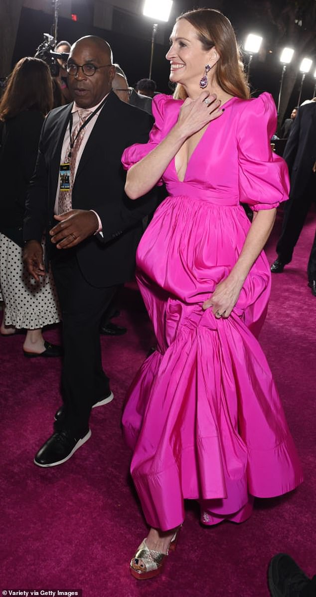 Hollywood star Julia Roberts attended the Ticket to Paradise premiere at the Regency Village Theatre in Los Angeles in October 2022