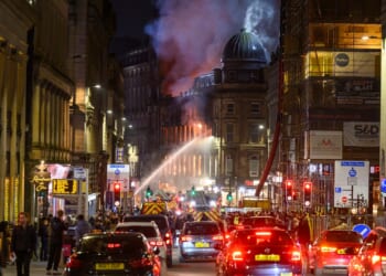 60 firefighters battle devastating Glasgow blaze as buildings collapse and historic station at risk