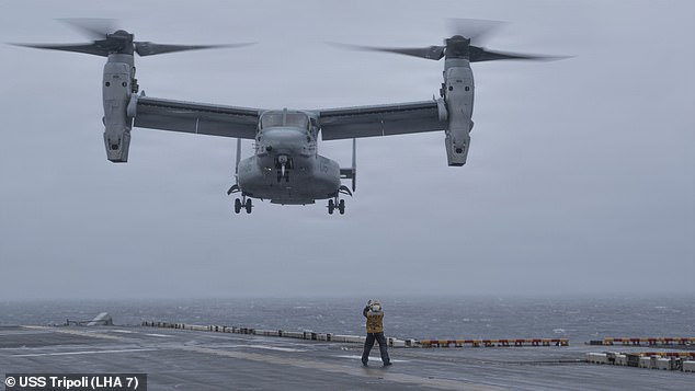 Donald Trump ordered the the amphibious assault ship USS Tripoli, carrying 2,000 marines, to the Gulf