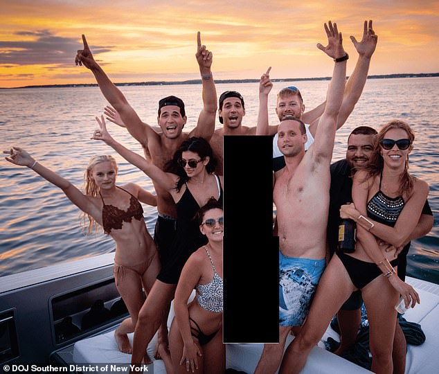 Tal Alexander (front, blue shorts) and identical twins Oren and Alon (back row) faced 10 counts relating to federal sex trafficking charges