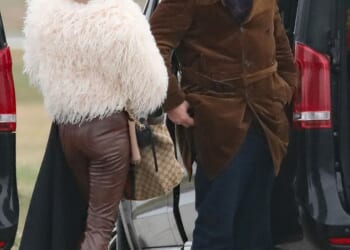 Amanda Holden and Alan Carr boarded a private jet back to London from Inverness on Saturday, after the comedian splashed out on a £3.25m Scottish castle