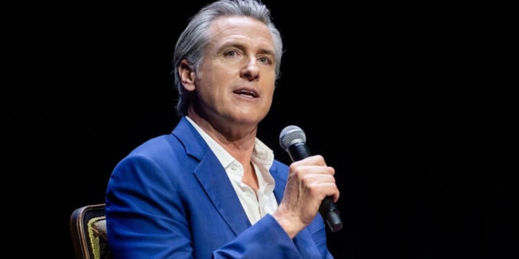 California Gov. Gavin Newsom, seen at a March 3 event promoting his book "Young Man in a Hurry," angered some with his response to Thursday's attack on a synagogue in Michigan.