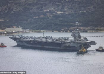 America’s $13billion USS Gerald R Ford aircraft carrier has been pulled from operations in the Iran conflict after a series of failures, including faulty toilets, sewage issues and a fire that damaged living areas