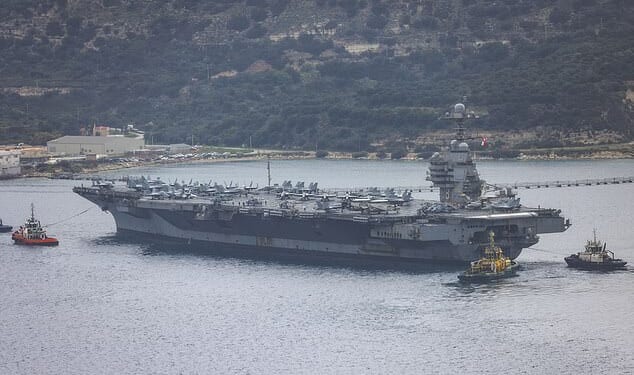 America’s $13billion USS Gerald R Ford aircraft carrier has been pulled from operations in the Iran conflict after a series of failures, including faulty toilets, sewage issues and a fire that damaged living areas