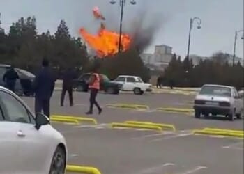 Two drones from Iran today crashed and exploded in oil-rich ex-Soviet state Azerbaijan