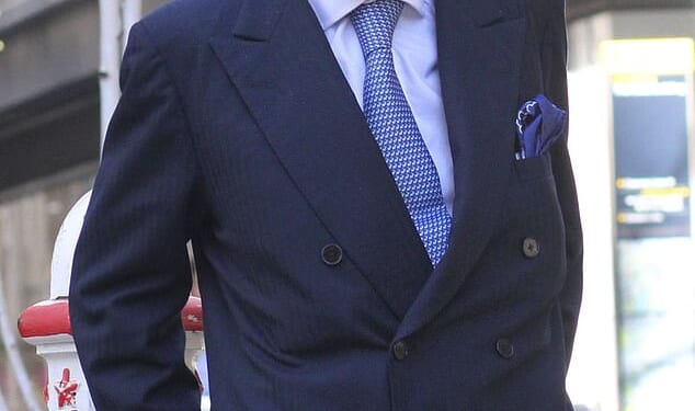 Sir Benjamin pictured outside the High Court after a hearing for the dispute over Old Farm