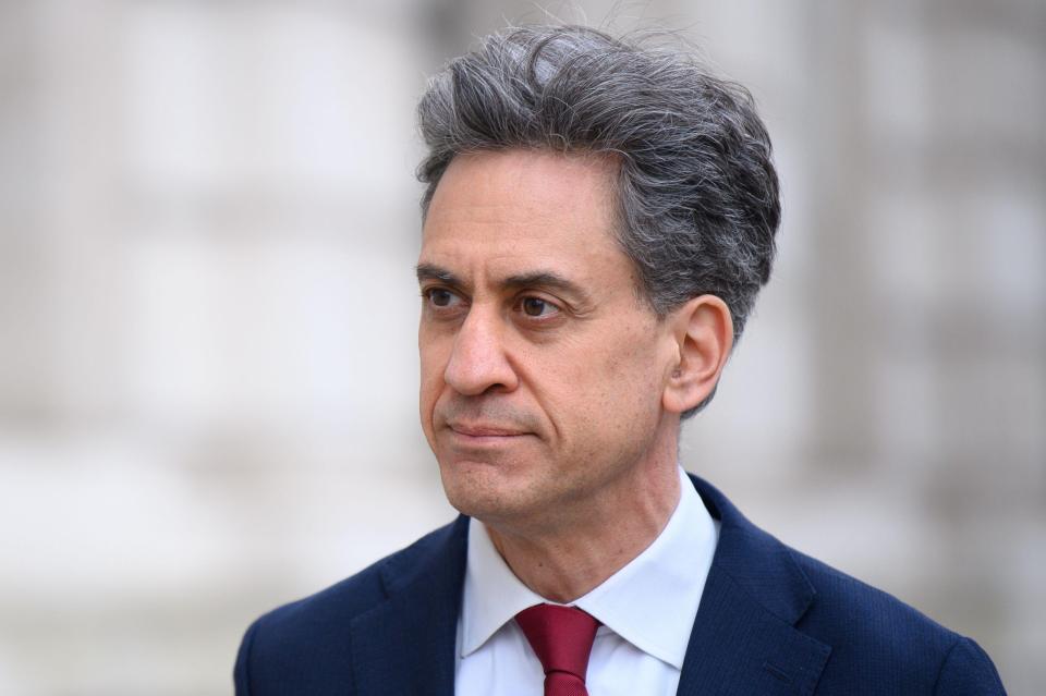 Ed Miliband, Secretary of State for Energy Security and Net Zero, looks off to the left of the frame.