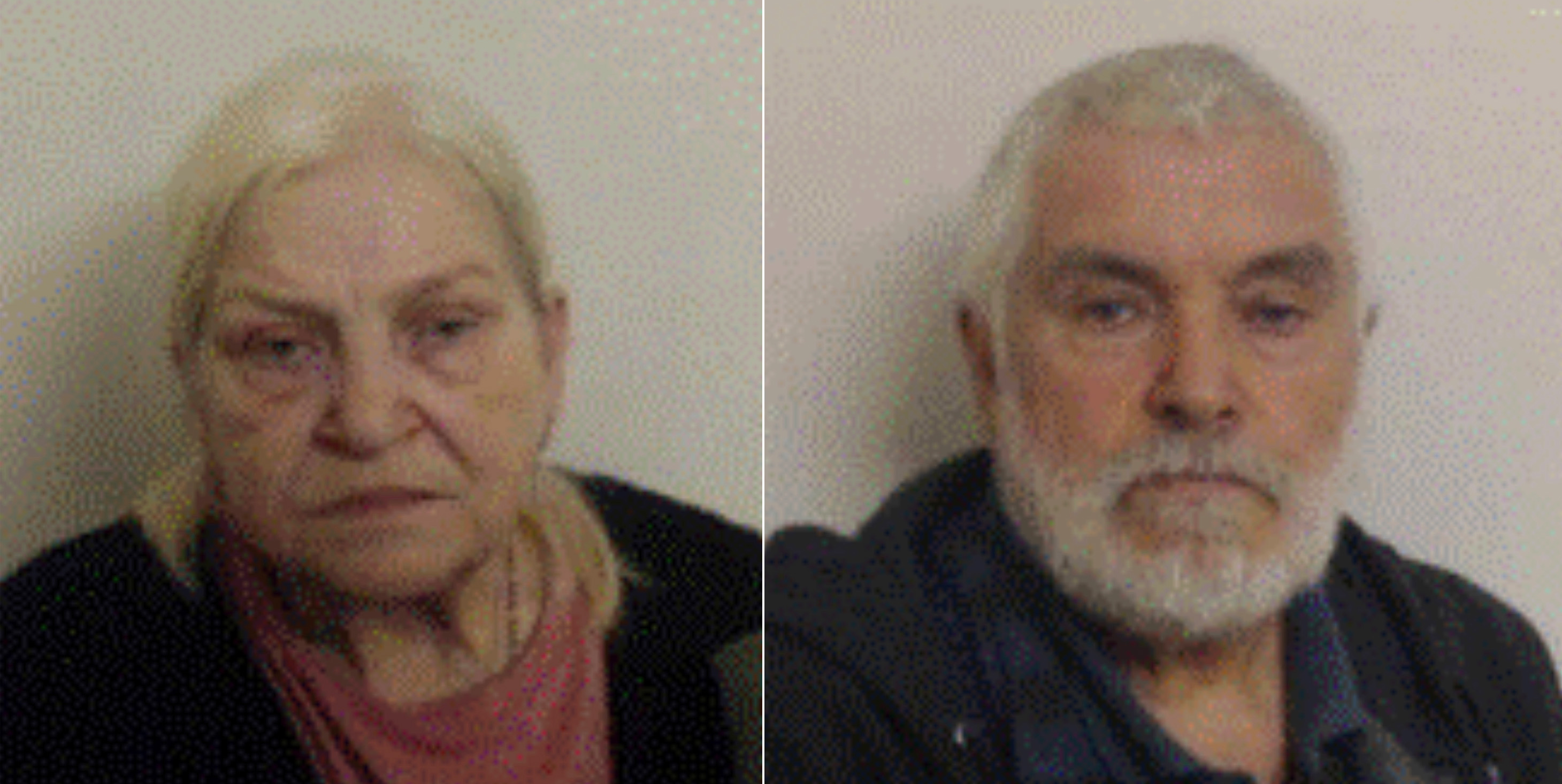 Collage of headshots of an older woman with blonde hair and an older man with grey hair and beard.