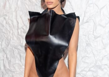 Bianca Censori and Kanye West fans have caught a surprising detail in the new music video she directed for the rapper's song FATHER, featuring Travis Scott; pictured in February 2024