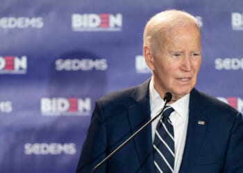Former President Joe Biden speaks to a crowd during a fundraising event with the South Carolina Democratic Party at the Columbia Museum of Art on Feb. 27, 2026, in Columbia, South Carolina.