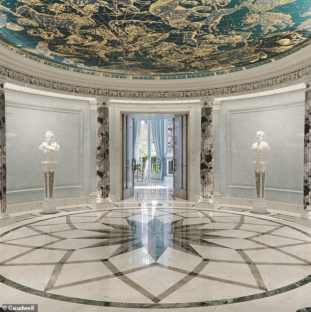 Due to complete in Spring 2026 after a six years build the scheme will easily surpass London's previous record breaker, the £1.3billion One Hyde Park development in Knightsbridge. Pictured: The ground floor at 1 Mayfair