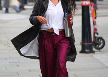 Birth doula Gabriela Teixeira pictured outside the High Court. She was cut out of her wealthy property investor husband's £5million fortune and is embroiled in an inheritance row