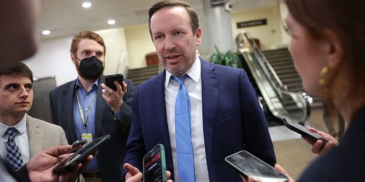 Connecticut Democrat Senator Chris Murphy speaks to press on Feb. 10, 2026.