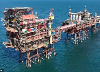 The Rough natural gas storage facility off the coast of Yorkshire, which accounts for around 50 percent of the UK's capacity
