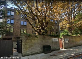 Pictured: A street view of Lakefield Hospitality Training College - a front for a gated complex run by Opus Dei