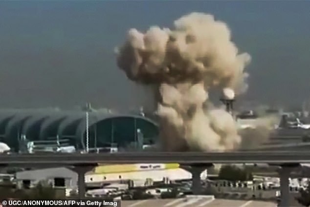 Dubai's international airport has been attacked on multiple occasions. Footage from March 7 shows smoke rising from Dubai International Airport