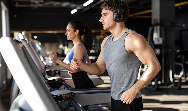 Britons are typically wasting £123.40 per year on unused subscriptions such as gym membership seldom used (file photo)