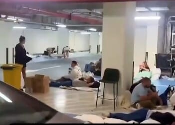 British tourists are being ushered from their luxury 5* hotel rooms into underground car parks in Dubai after the city faced a relentless attack by Iran which killed three civilians