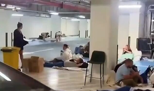 British tourists are being ushered from their luxury 5* hotel rooms into underground car parks in Dubai after the city faced a relentless attack by Iran which killed three civilians