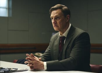 David Morrissey as Michael Polly, head teacher of a minor public school whose internal clockwork has exploded after the disappearance of his wife