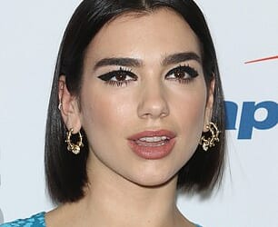 Dua Lipa's brows in 2018