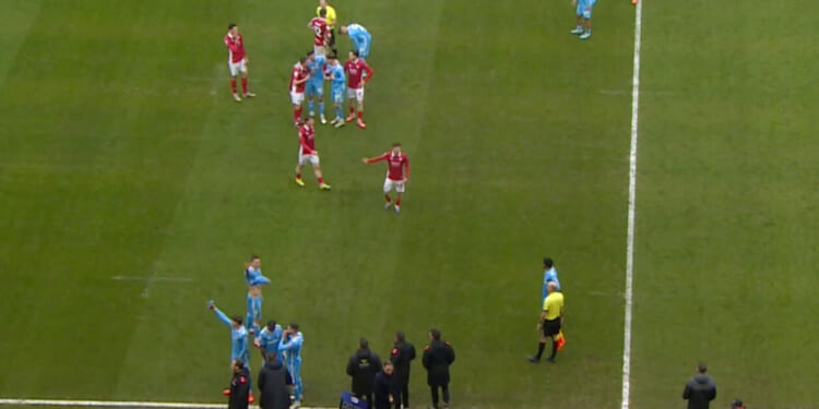 Championship clash STOPPED due to medical emergency in crowd after travelling supporters frantically summon referee