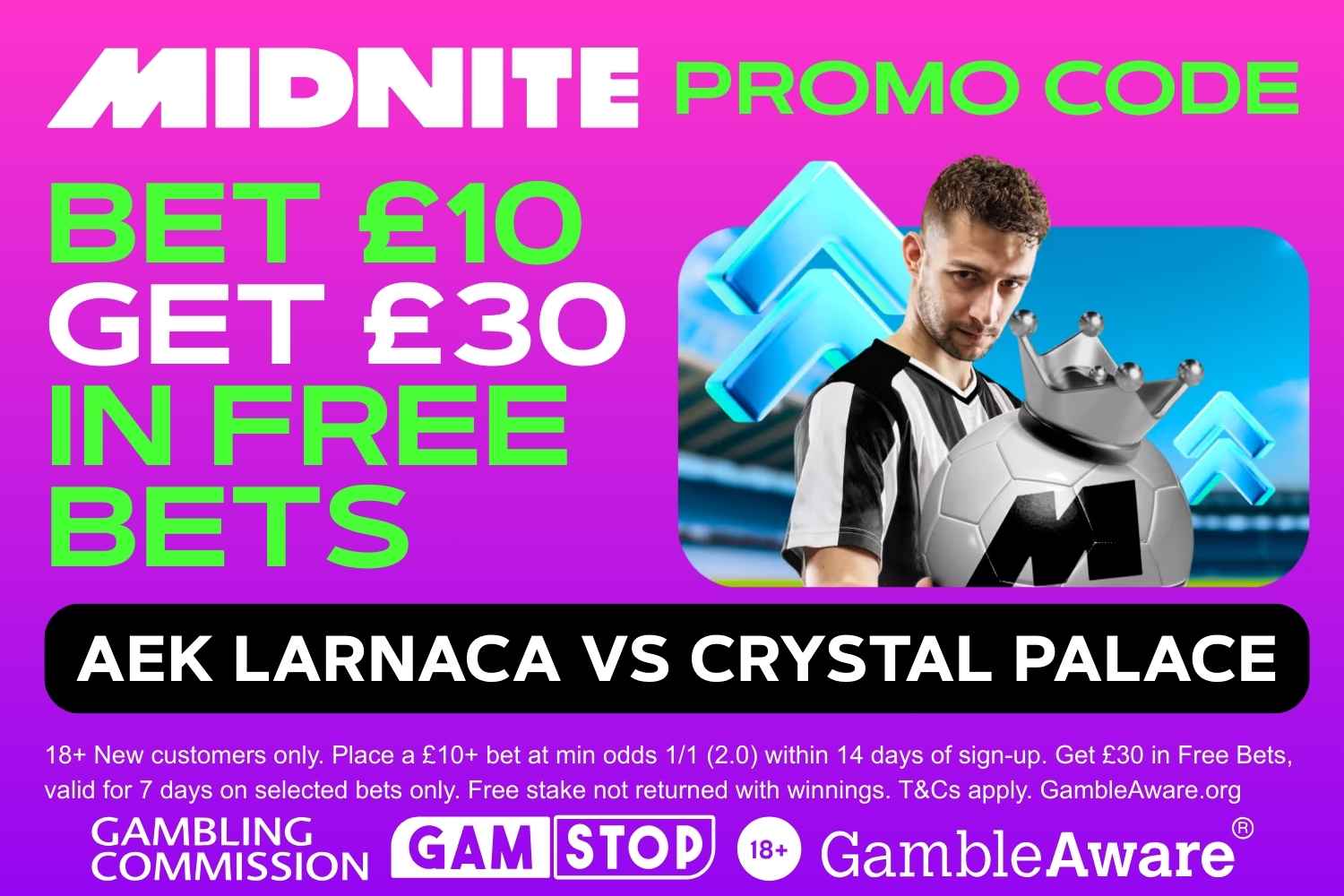 AEK Larnaca vs Crystal Palace midnite promo code