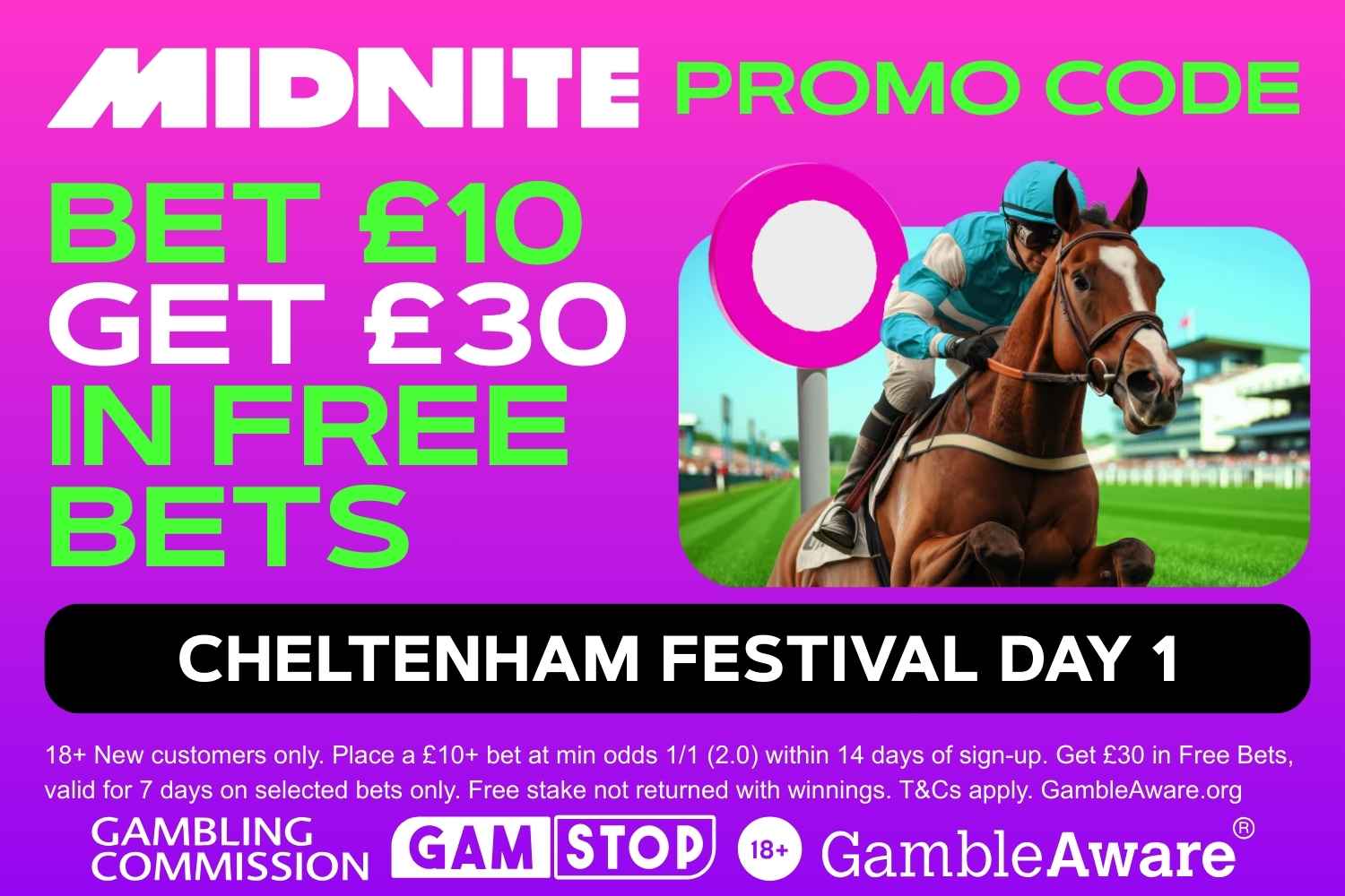 midnite promo code cheltenham offer day 1