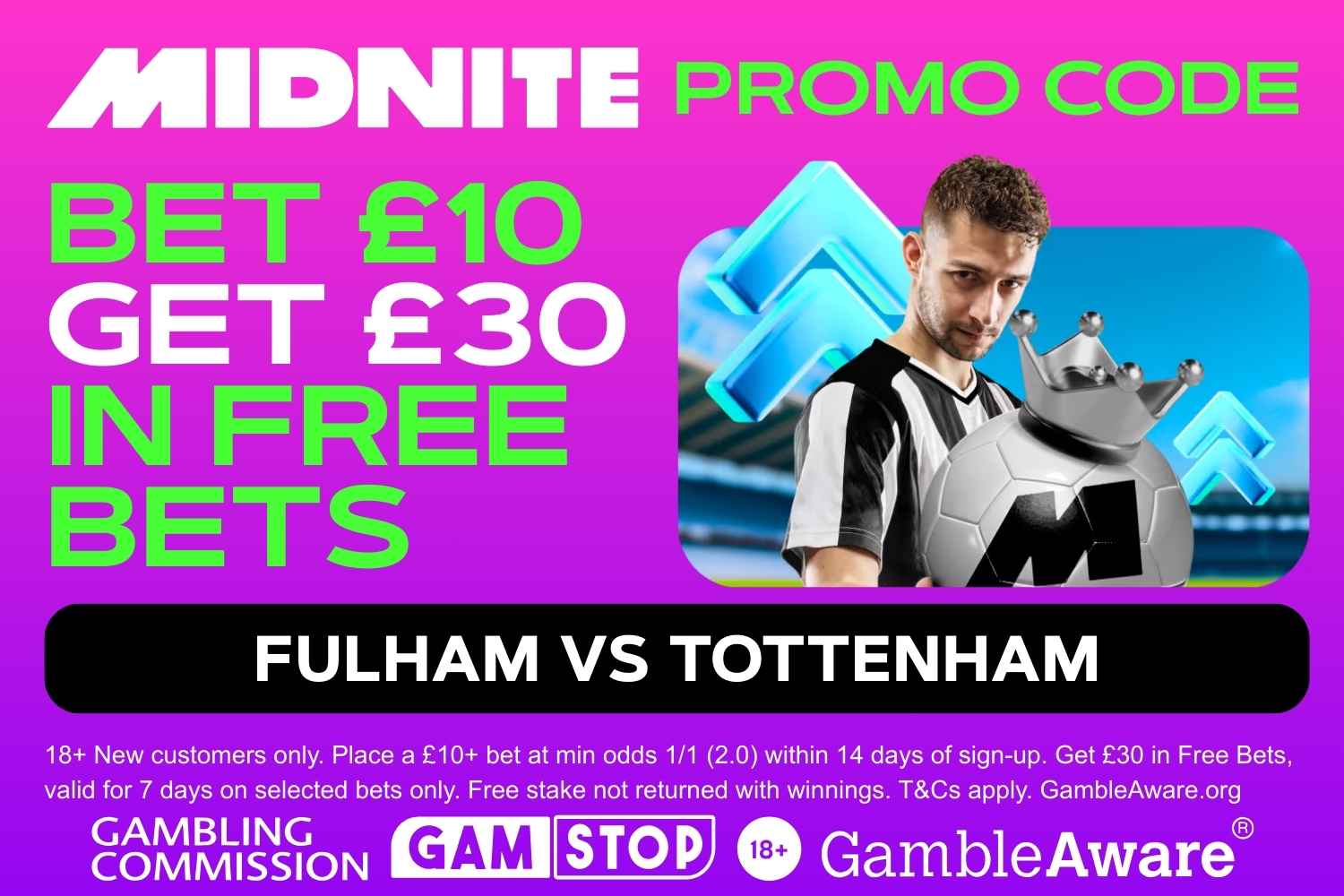 Fulham vs Tottenham midnite promo code