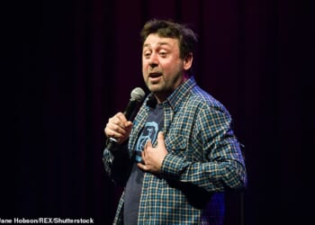 Sean Hughes (pictured in 2013), who died aged 51 in 2017, has seen his £4million portfolio of property assets passed to the homelessness charity Shelter