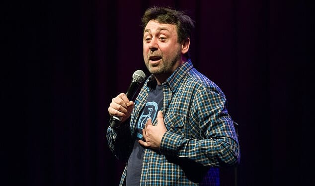 Sean Hughes (pictured in 2013), who died aged 51 in 2017, has seen his £4million portfolio of property assets passed to the homelessness charity Shelter