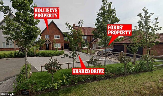 Tempers are said to have flared at the detached houses in the Norfolk village of Bressingham