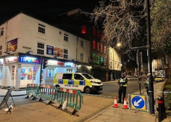 Cops arrest man in his 30s after car ploughs into pedestrians in city centre leaving 'multiple' people seriously injured
