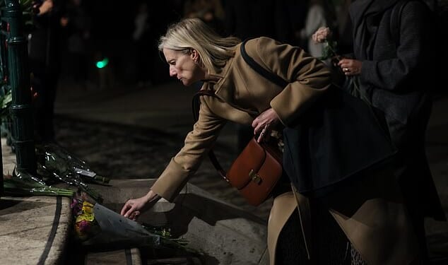 Floral tributes were laid at the vigil held on the fifth anniversary of Sarah Everard's abduction, rape and murder