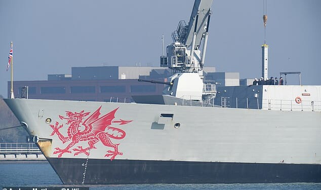 The HMS Dragon, a Type 45 air defence destroyer, will be stuck in Portsmouth until next week  when it will set sail for Cyprus