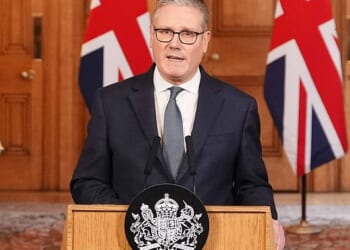 Prime Minister Keir Starmer issues a statement at 10 Downing Street, London, on the latest developments in the Middle East