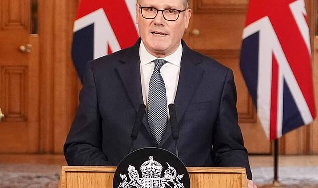 Prime Minister Keir Starmer issues a statement at 10 Downing Street, London, on the latest developments in the Middle East