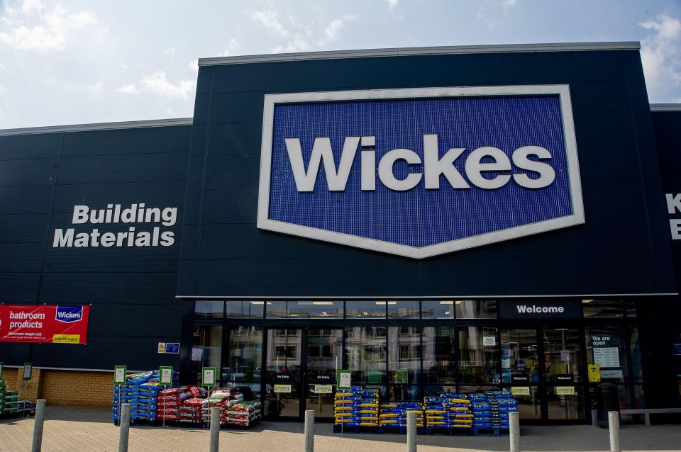 Exterior shot of a Wickes home improvement store.