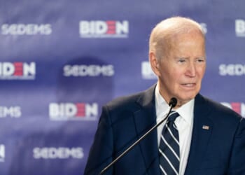 Former President Joe Biden speaks to a crowd at a fundraising event in Columbia, South Carolina, on Feb. 27, 2026.
