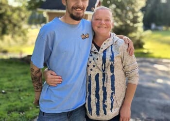 Angela Meadows spoke out after it emerged that Deadliest Catch cameras were rolling when her son and show star, Todd, fell overboard in the Bering Sea on February 25; (Todd and Angela Meadows)