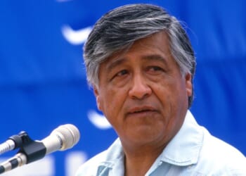 United Farm Workers President Cesar Chavez is seen in a file photo taken June 4, 1988, in McFarland, California.