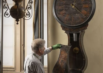 The Grade I-listed mansion Kingston Lacy, located near Wimborne Minster, Dorset, has an extensive inventory of antique timepieces, including the impressive 'eight day' Tavern clock