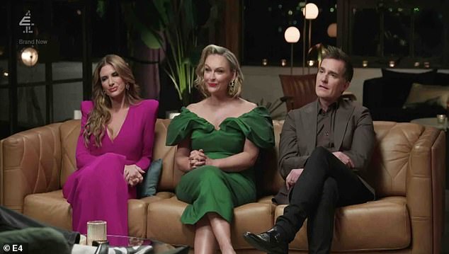 E4 paid a heartbreaking tribute to Mel Schilling on Tuesday night after she died aged 54 following a brave battle with colon cancer (seen with Alessandra Rampolla and John Aiken)