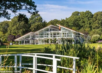 This state of the art eco-mansion on the border of Surrey and West Sussex is for sale for £4million